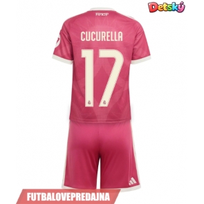 Lacne Dětský Futbalové dres Real Madrid Marc Cucurella #17 2026-27 Krátky Rukáv - Tretina (+ trenírky)